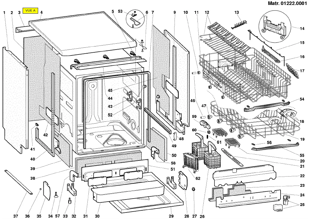 Vue éclatée HOTPOINT-ARISTON LS620TK 23494