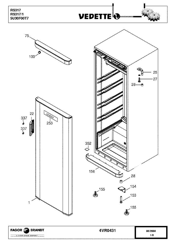 Vue éclatée VEDETTE RS317 RS3171