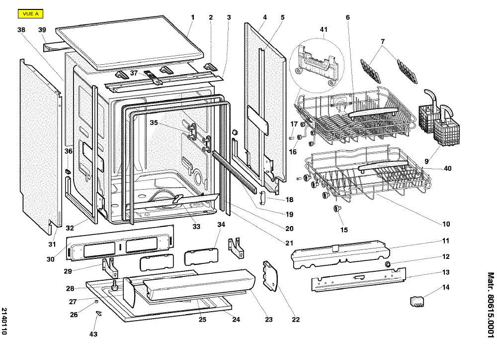 Vue éclatée HOTPOINT-ARISTON LS2030F.1 LS2030F1 23770