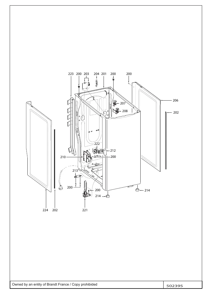 Vue éclatée VEDETTE VLT1101W VLT1101WF03