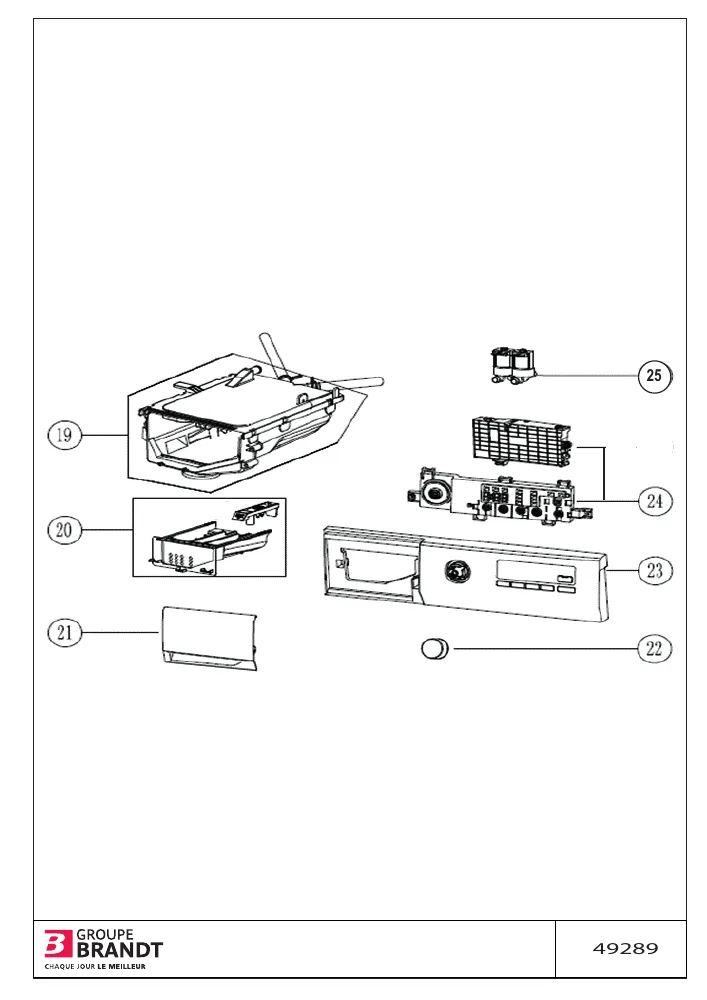 Vue éclatée VEDETTE LFV162W LFV162W-01