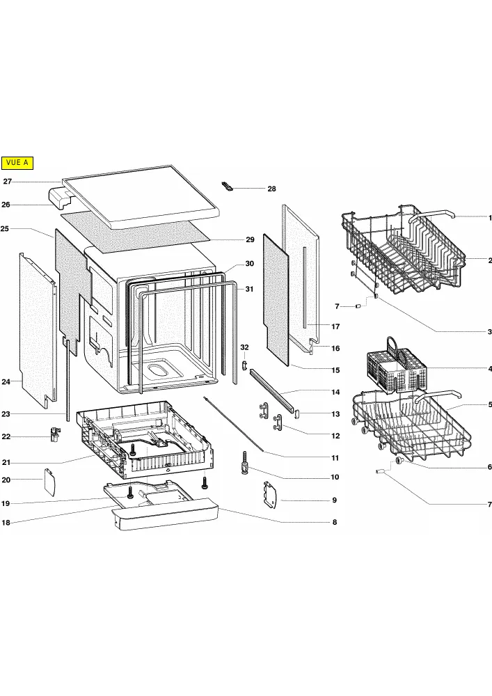 Vue éclatée HOTPOINT-ARISTON LFF7146XFR 63260