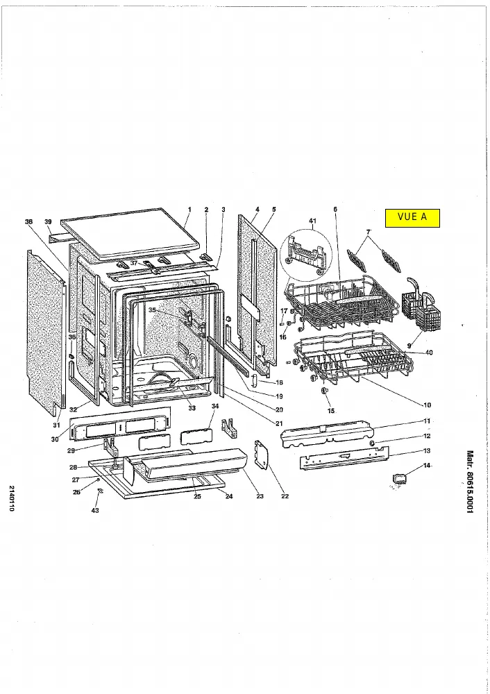 Vue éclatée HOTPOINT-ARISTON LS2072E 22590
