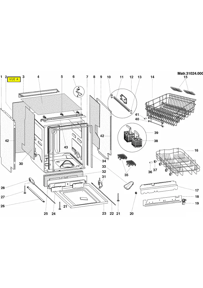 Vue éclatée HOTPOINT-ARISTON LV650AOW 29923