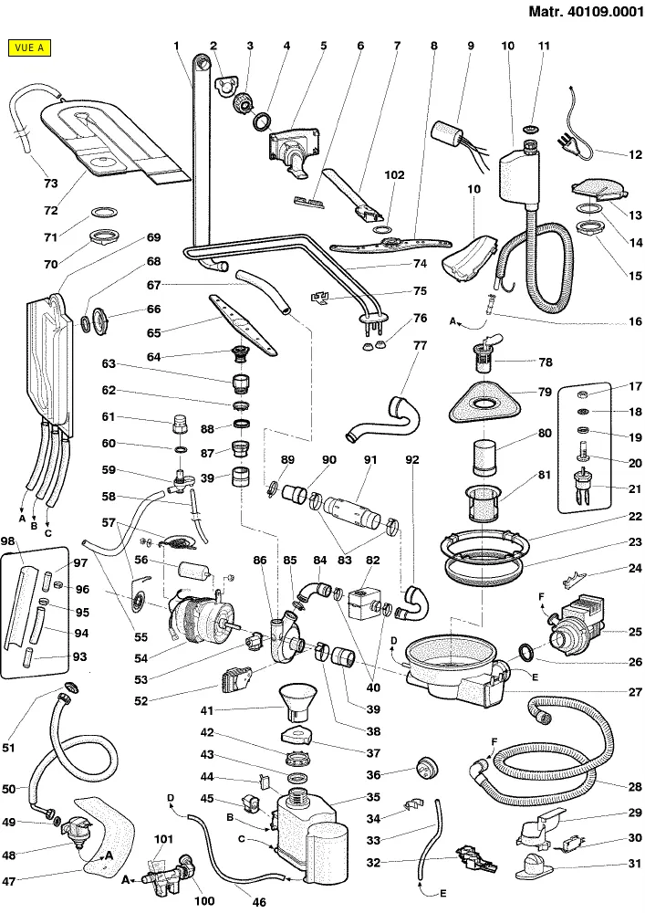 Vue éclatée HOTPOINT-ARISTON LSE730FR 23534