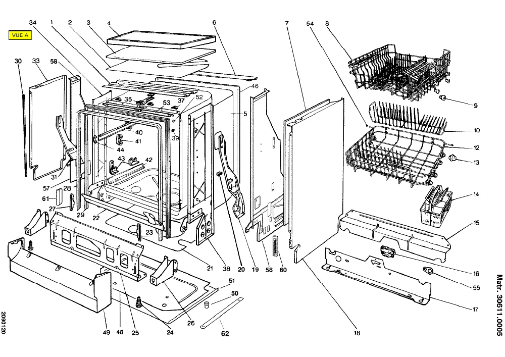 Vue éclatée HOTPOINT-ARISTON LS6110 06640
