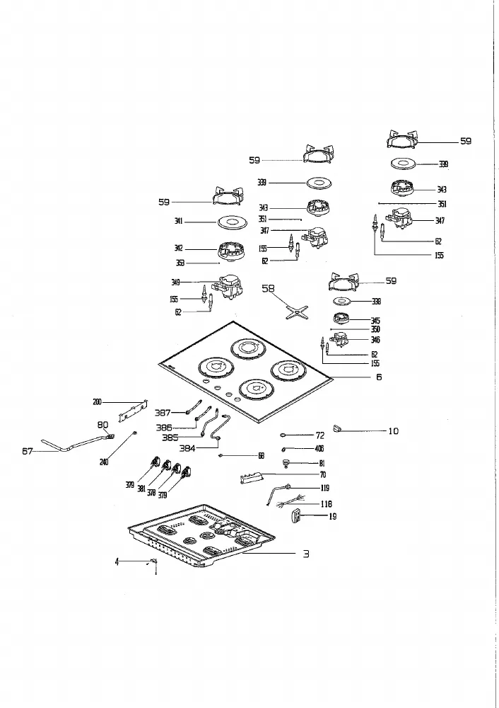 Vue éclatée BEKO HIS64122S 7712287630