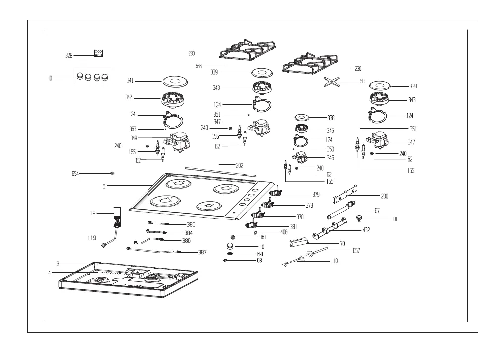 Vue éclatée BEKO HIGG64123SW 7769987612