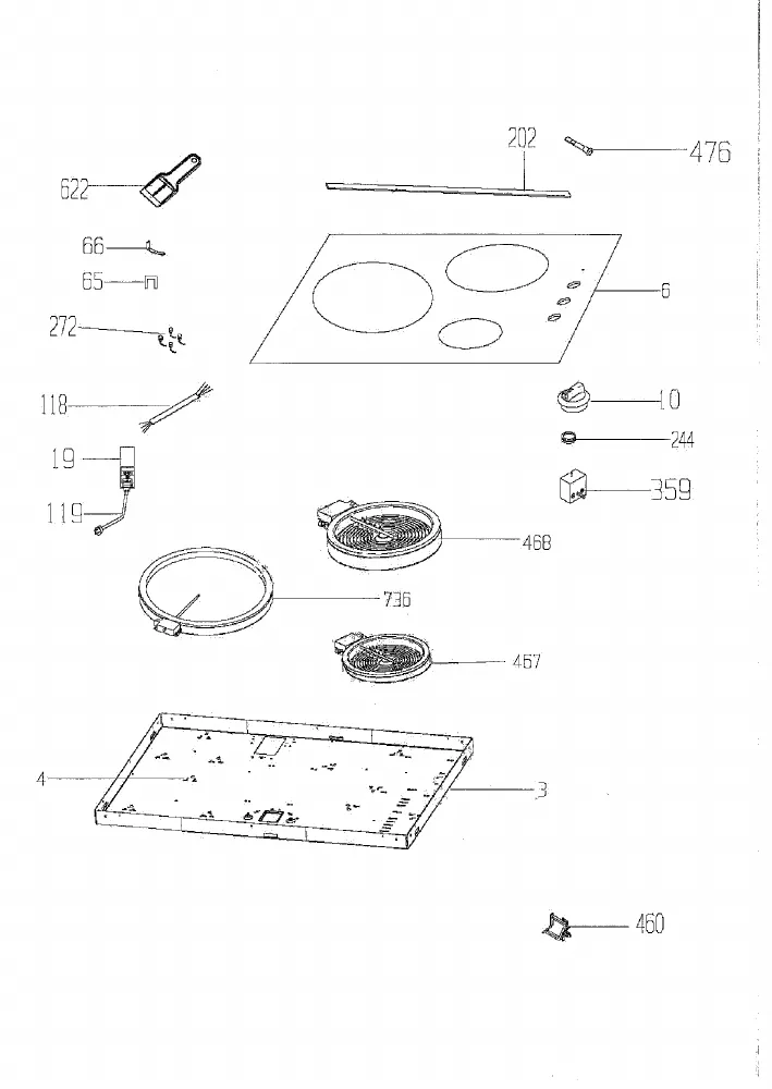 Vue éclatée BEKO HIC63100 7756187601