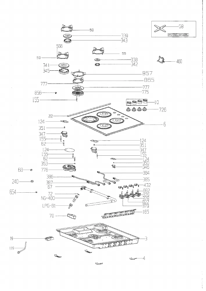 Vue éclatée BEKO HISW64222S 7712282901