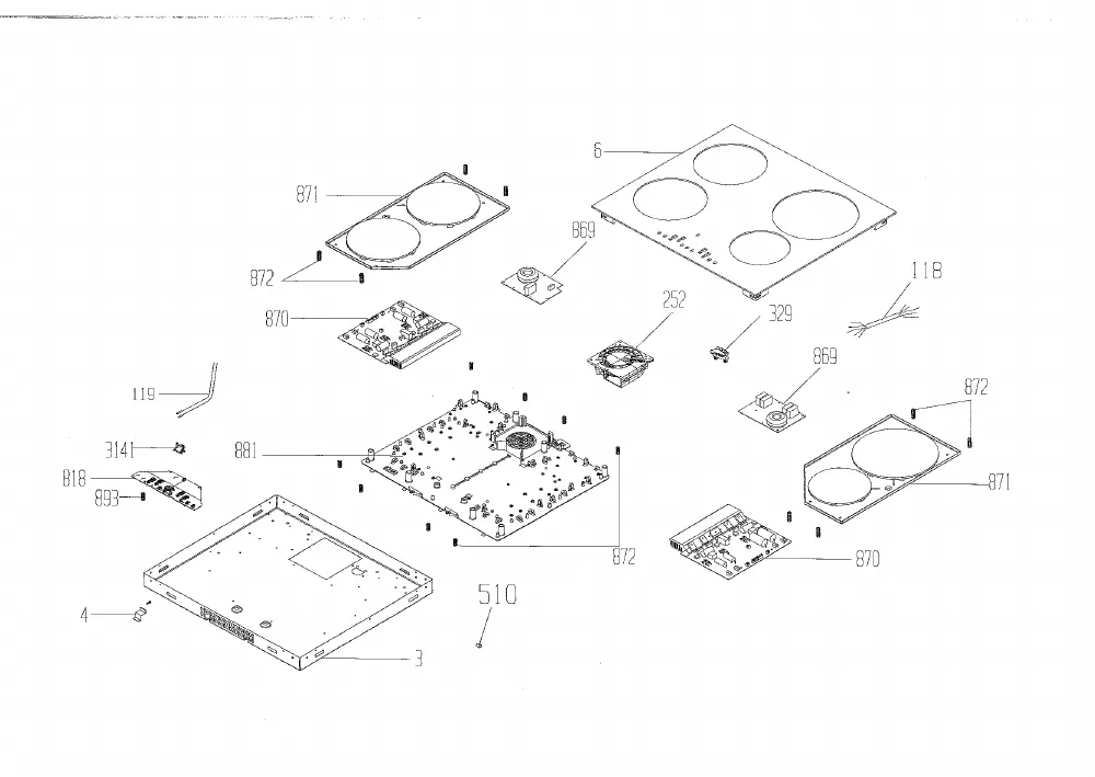 Vue éclatée BEKO HII63402T 7757187610