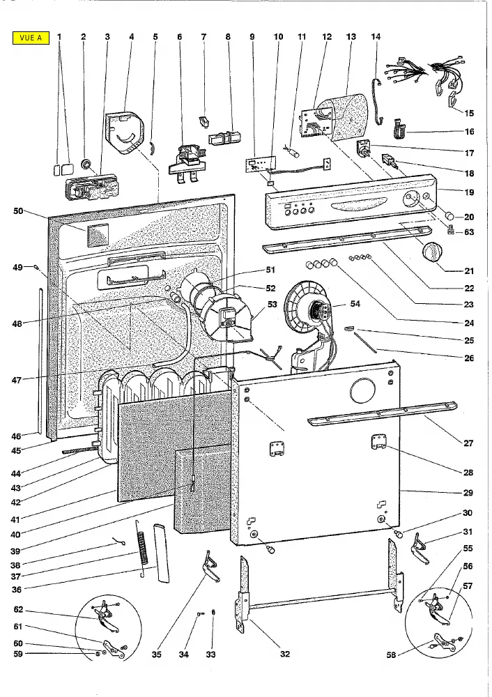 Vue éclatée HOTPOINT-ARISTON LV66BKFR 28011