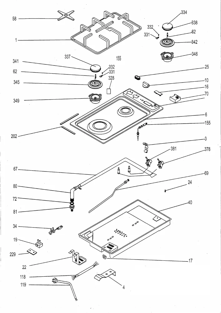 Vue éclatée BEKO ADO600 AD0600(s)