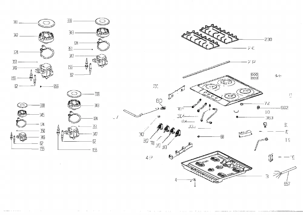 Vue éclatée BEKO HIG64220SX 7752687650