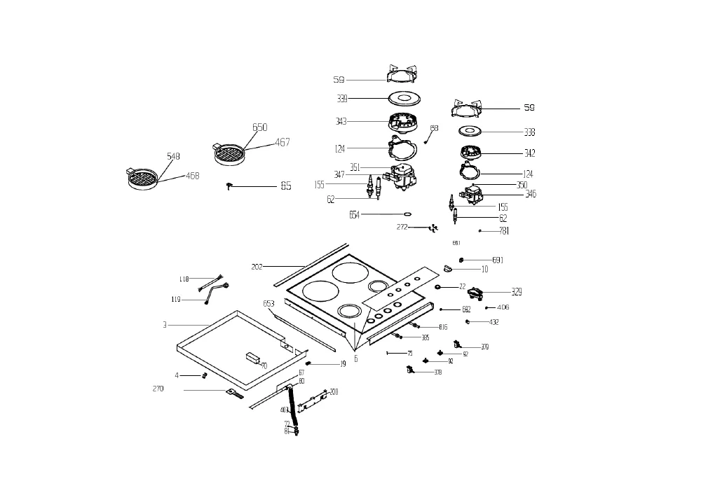 Vue éclatée BEKO HIW64220S 7754287633