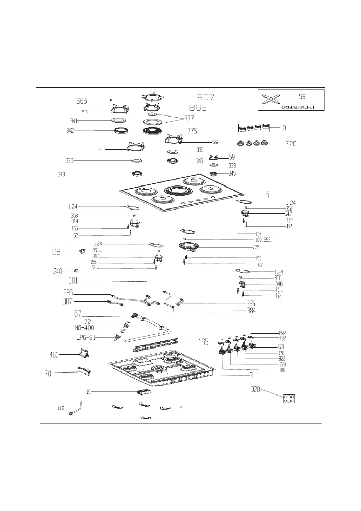 Vue éclatée BEKO HISW75220S 7712287604