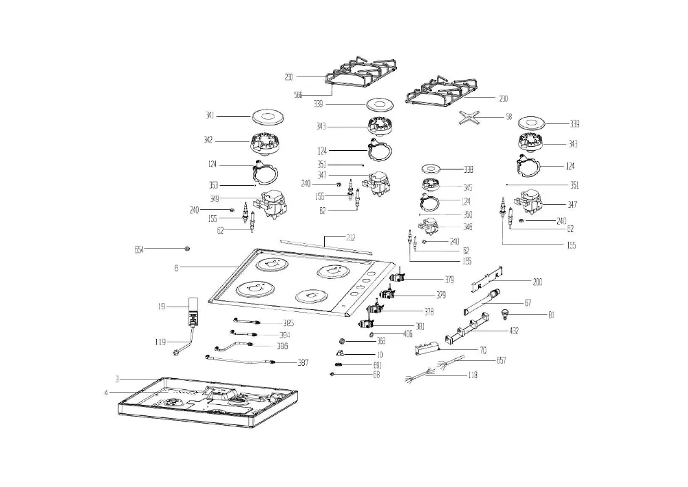 Vue éclatée BEKO HIZG64120SW 7769987611
