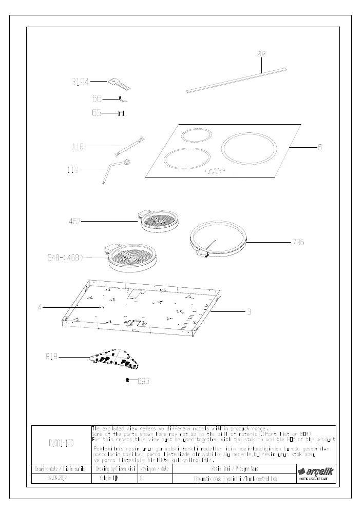 Vue éclatée BEKO HIC63402T 7757187627