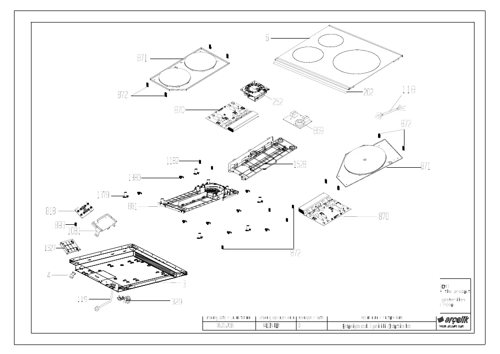 Vue éclatée BEKO HQI63400AT 7757186316