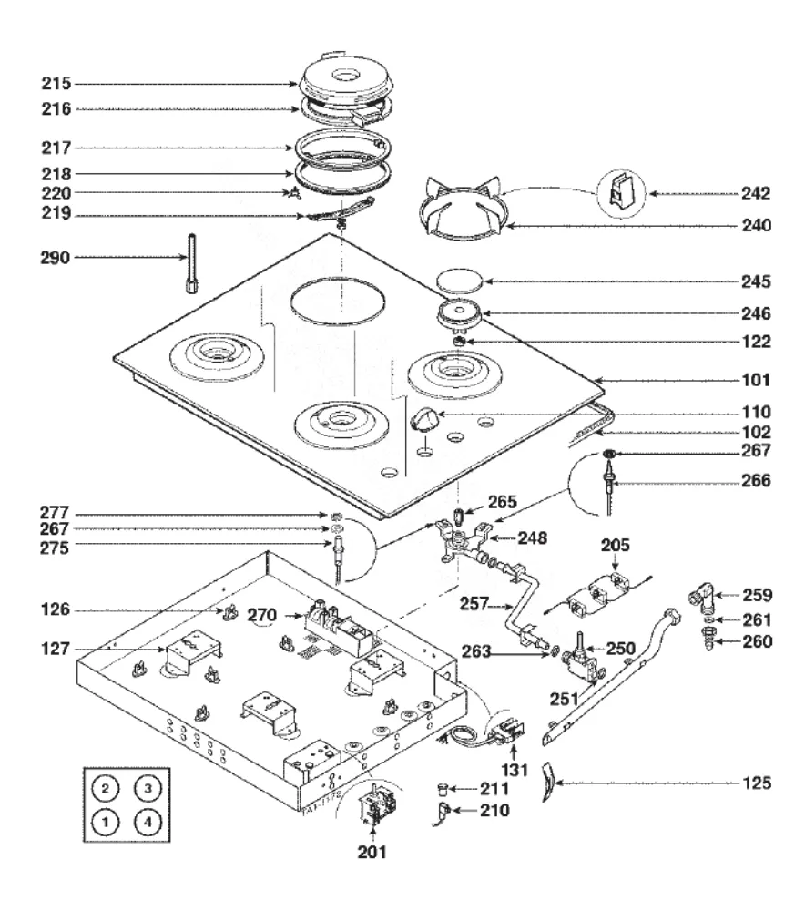 Vue éclatée BEKO HIM64120S HIM64120S3