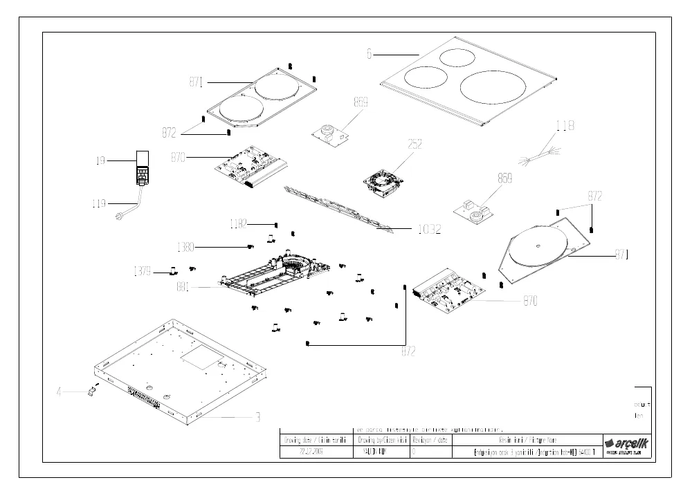 Vue éclatée BEKO HIIS63205 7757188013