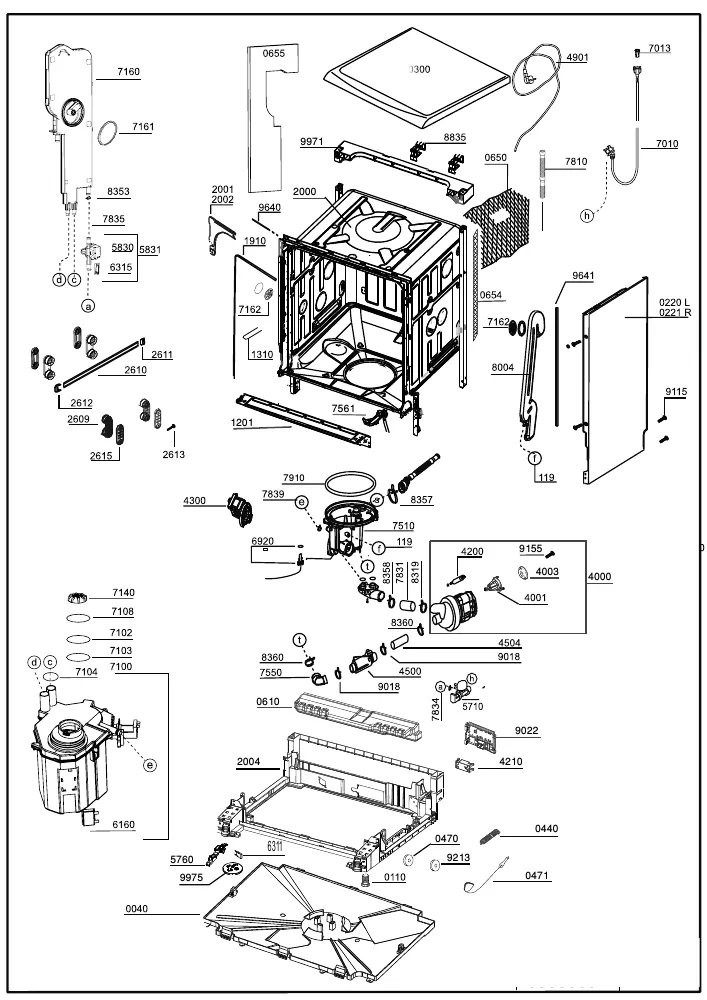 Vue éclatée BEKO DSFN5620 7646047342