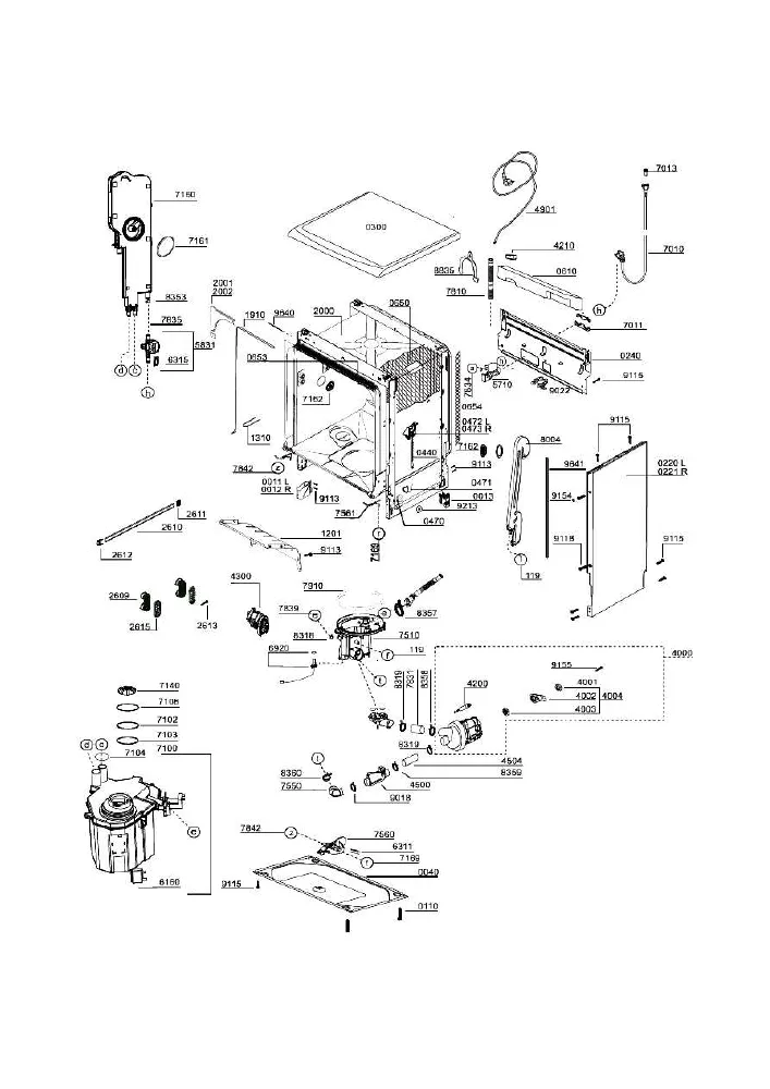Vue éclatée BEKO DFS2538 7609937345