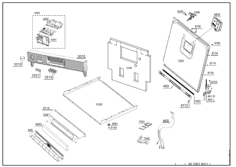 Vue éclatée BEKO DVN05323W 7661607377