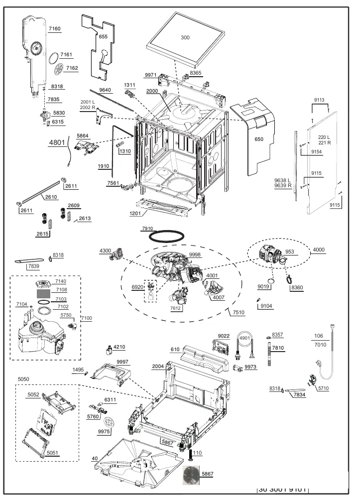 Vue éclatée BEKO BDFN26420WQ 7600990777