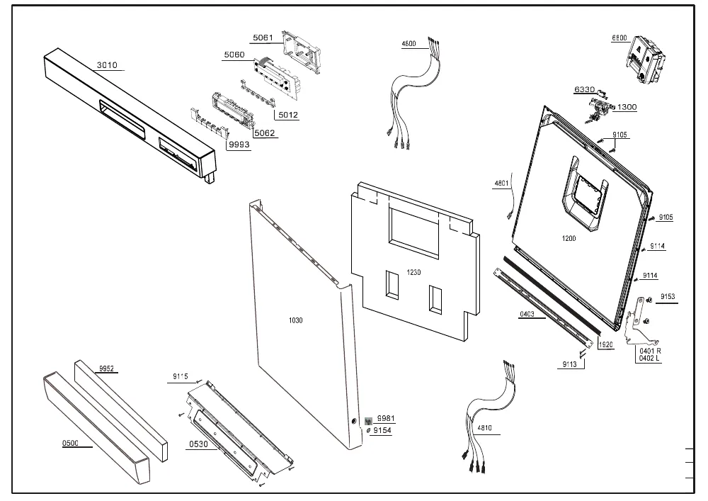 Vue éclatée BEKO DFN15312W 7600967377