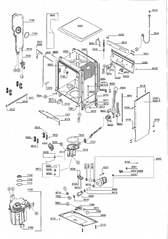 Vue éclatée BEKO DFN6832S 7685847342