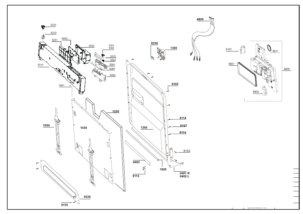 Vue éclatée BEKO DIN1401XN 7643541642
