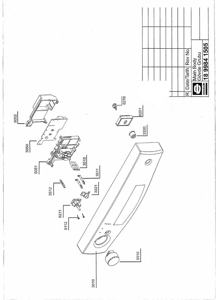 Vue éclatée BEKO LV5544