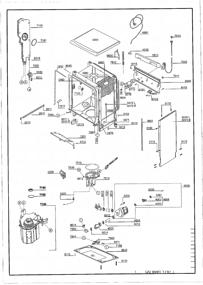 Vue éclatée BEKO DFN1520 763318734