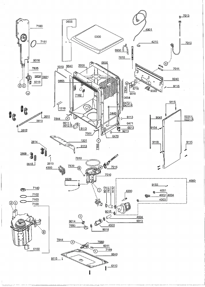 Vue éclatée BEKO DFN1403 7666947353