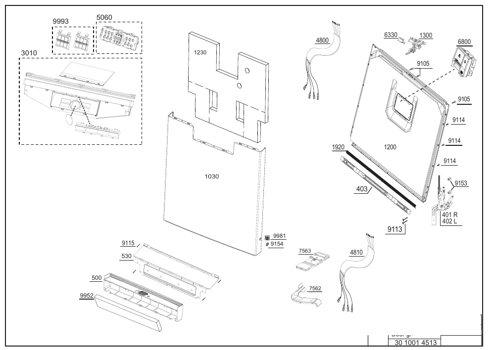 Vue éclatée BEKO BDFN26431G 7681807377