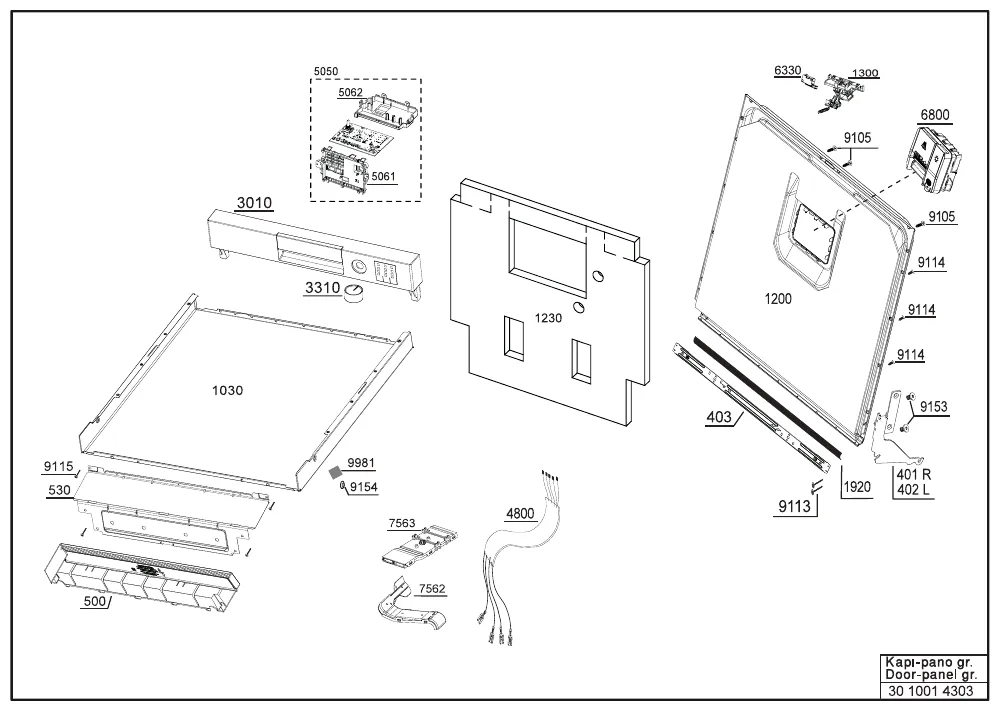 Vue éclatée BEKO DVN05323S 7661507377
