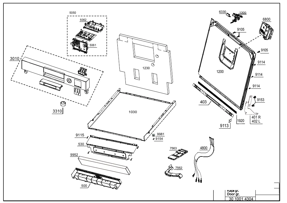 Vue éclatée BEKO LVV4729W 7600407377