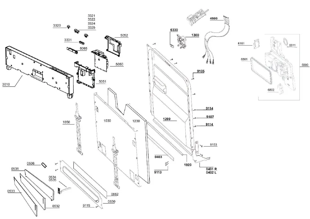 Vue éclatée BEKO TDIN28520 7688057342