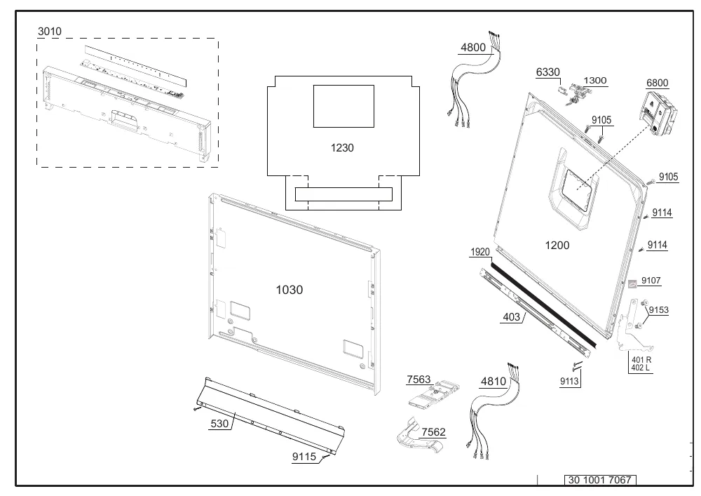 Vue éclatée BEKO BFDIN14320 7649907377