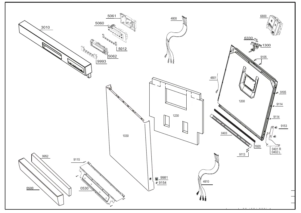 Vue éclatée BEKO DFN15420W 7677367377