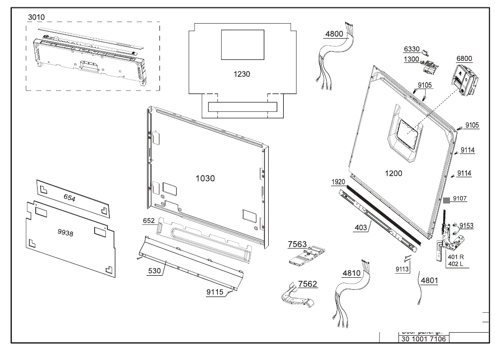 Vue éclatée BEKO BDIN384D0C 7634407377