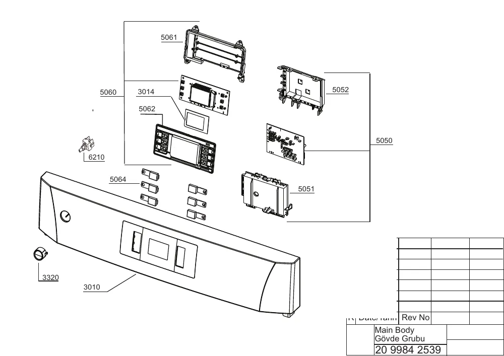 Vue éclatée BEKO DFN5530S 7606237342