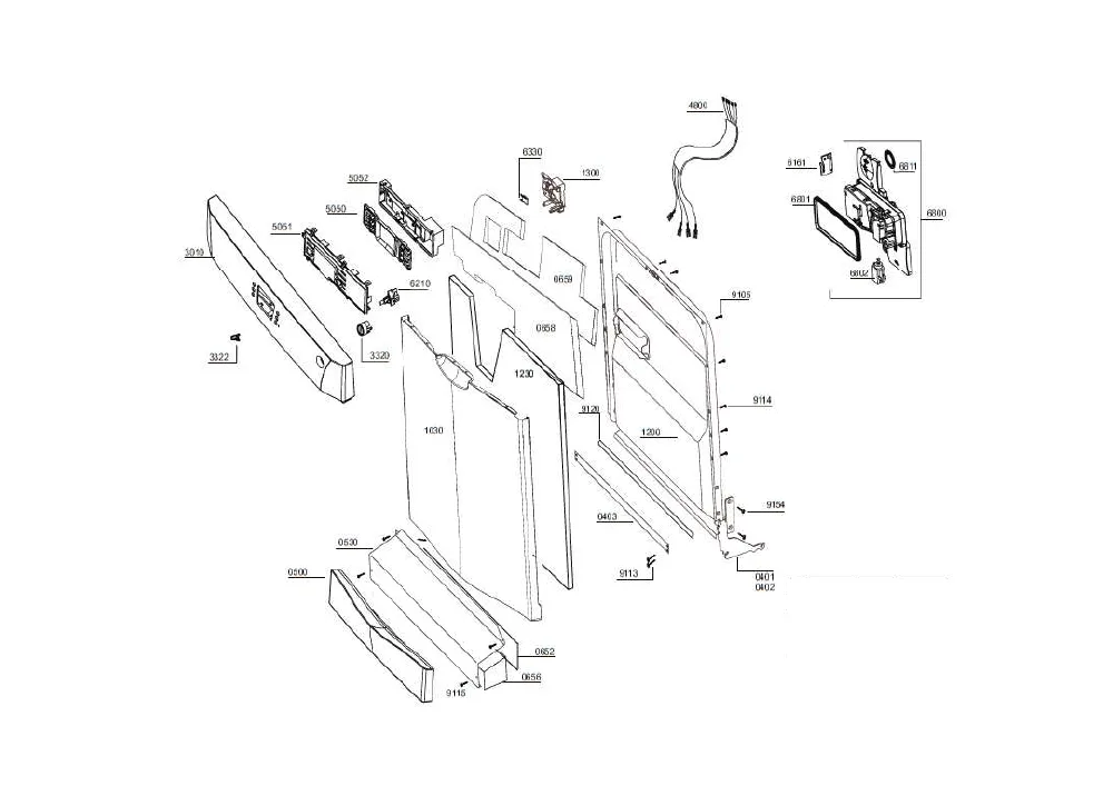 Vue éclatée BEKO DFN6837S 7681743942