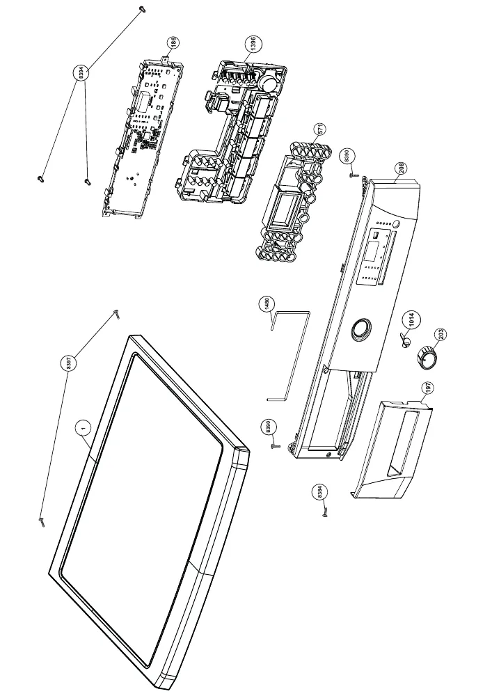 Vue éclatée BEKO WMB914330S 7178141100