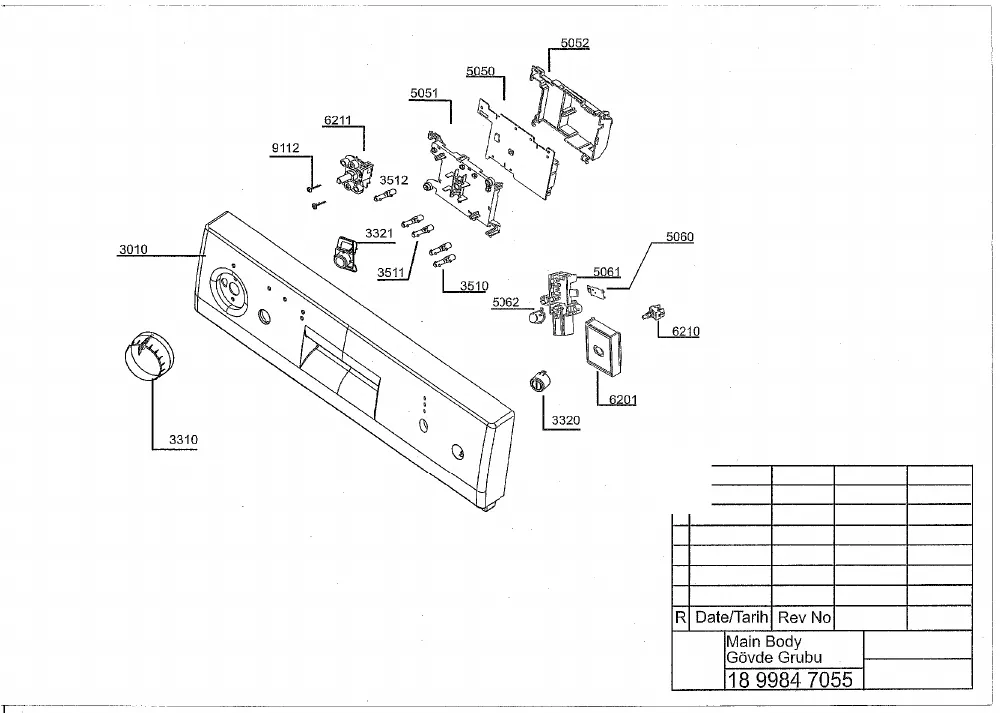 Vue éclatée BEKO DFS2501 7685587355