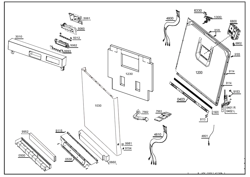Vue éclatée BEKO DF19DN46X 7601707377