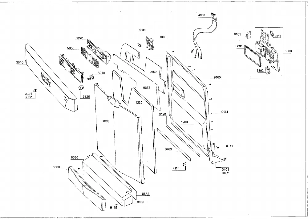Vue éclatée BEKO DFN6833B 7665147342