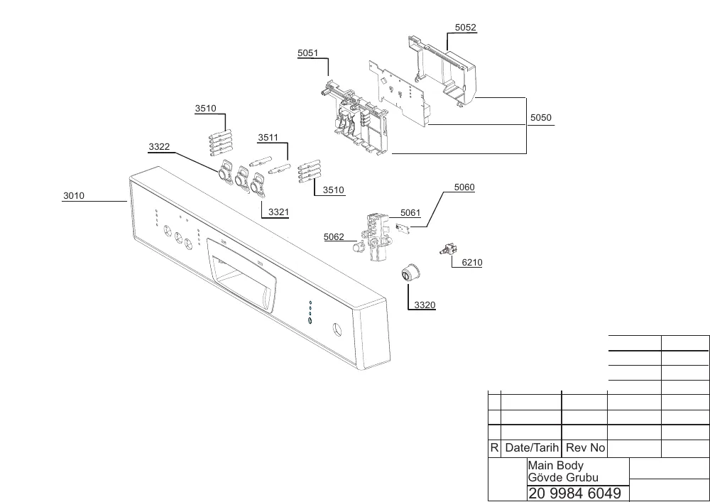 Vue éclatée BEKO DSN4535FX 7617047342
