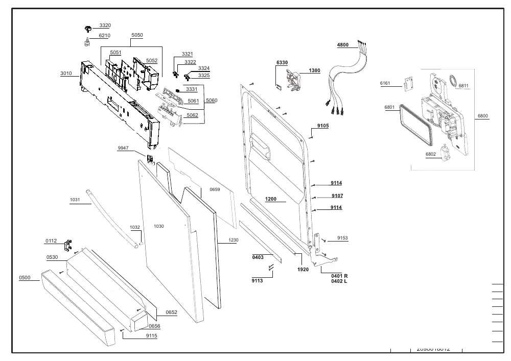 Vue éclatée BEKO DFGN5820X 7646447342